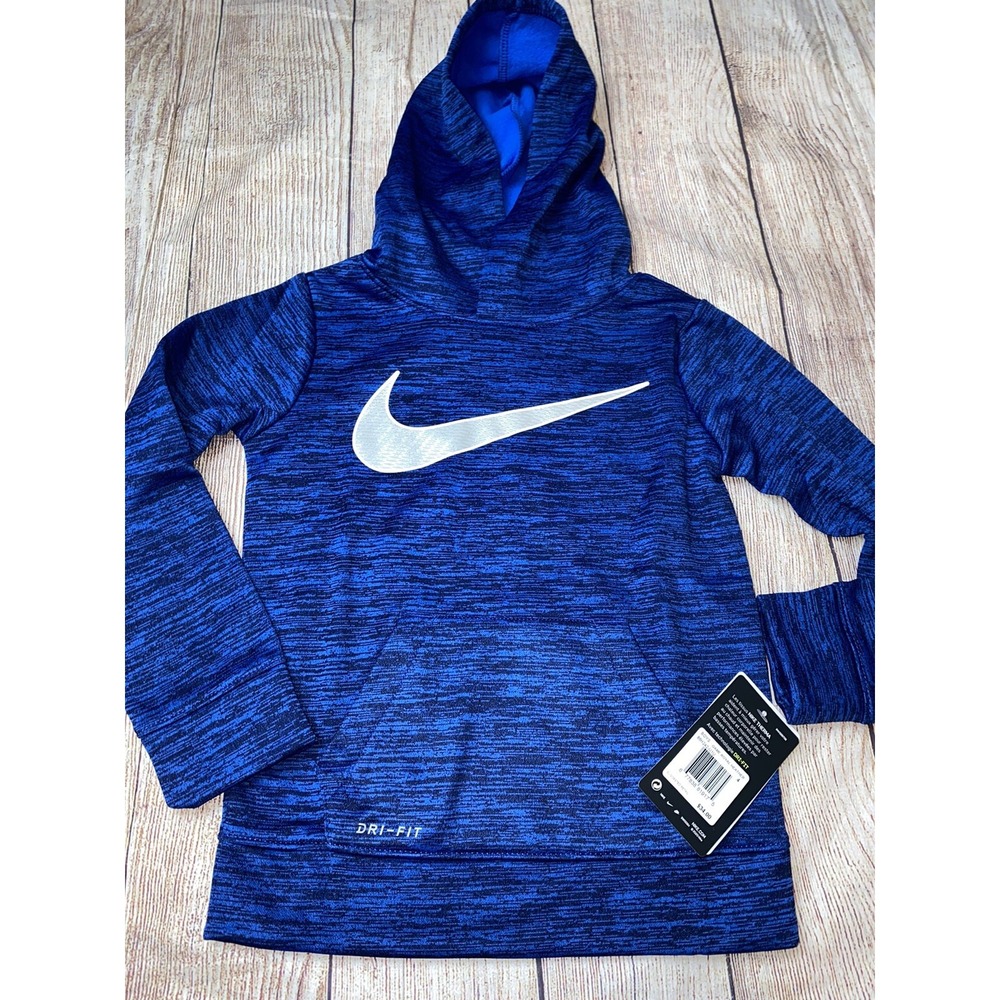Nike Size 4 Game Royal Heather Hoodie Hooded Sweatshirt NEW